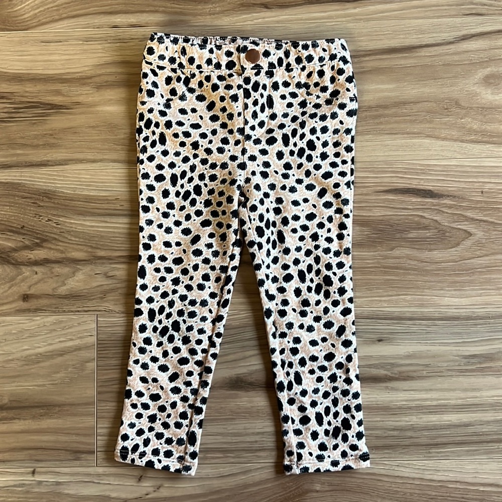 NWT Toddler Girls Cheetah Print Super Soft Leggings / 2T / Elastic Waist / Comfy